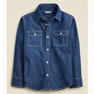 J.Crew Crewcuts Kid's Denim Twill Workshirt Size 12